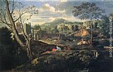 Nicolas Poussin Famous Paintings - Ideal Landscape